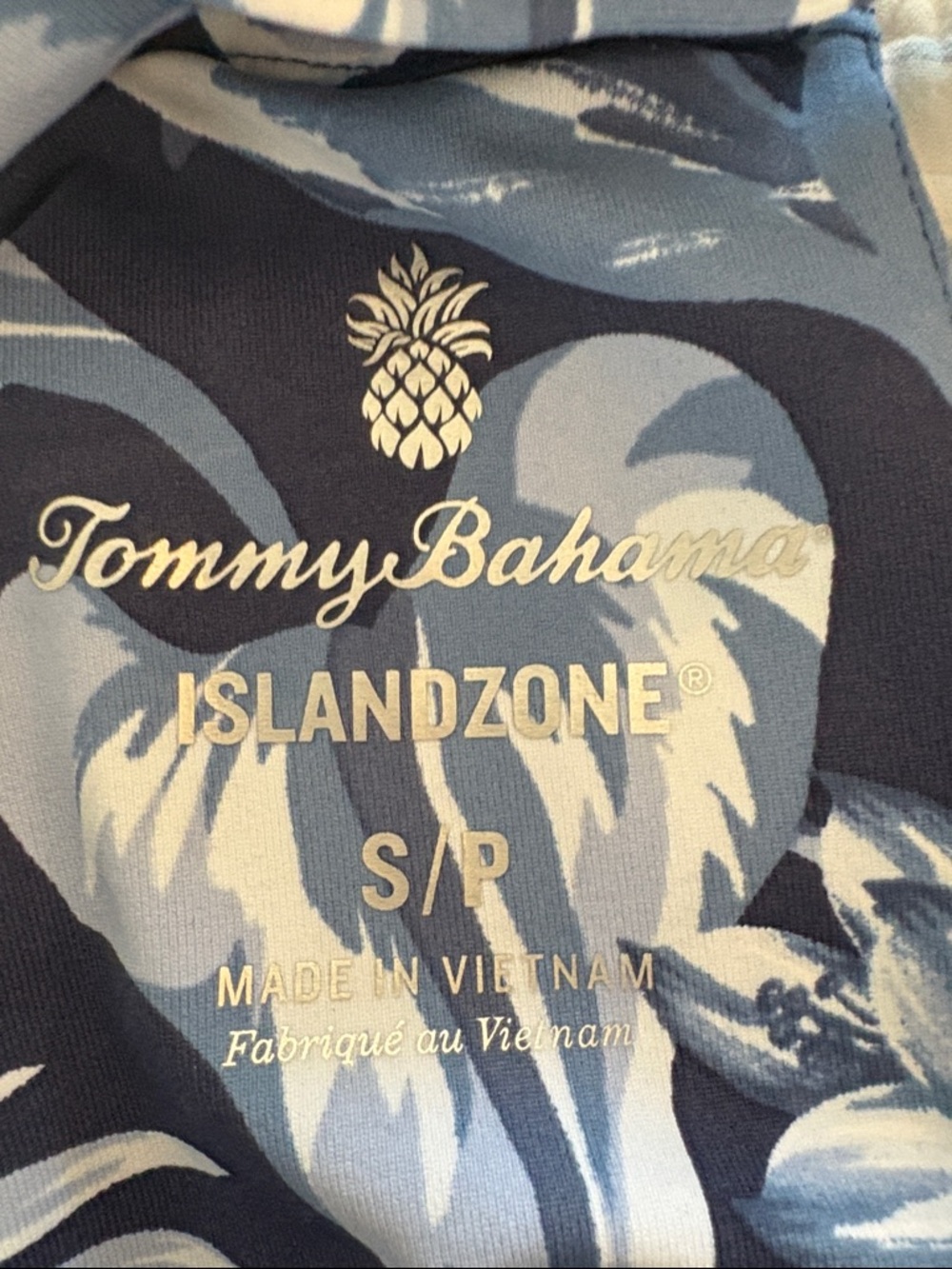 Tommy Bahamas Island Zone Navy & Light Blue Tropical Halter Mini Dress - Picture 3 of 4